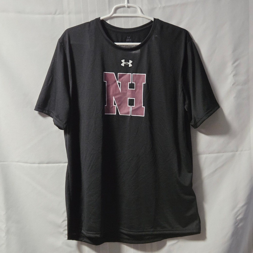 Under Armour T-Shirt Mens Large Black Team Tech Short Sleeve 1376842 Activewear